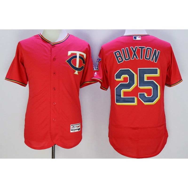 Cheap Byron Buxton Twins Jersey From China 2016 FlexBase Red #25 In Men Women Youth Size