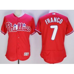 Cheap Maikel Franco Phillies Jersey From China 2016 FlexBase Red #7 In Men Women Youth Size