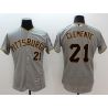 Cheap Roberto Clemente Pirates Jersey From China 2016 FlexBase Grey #21 In Men Women Youth Size