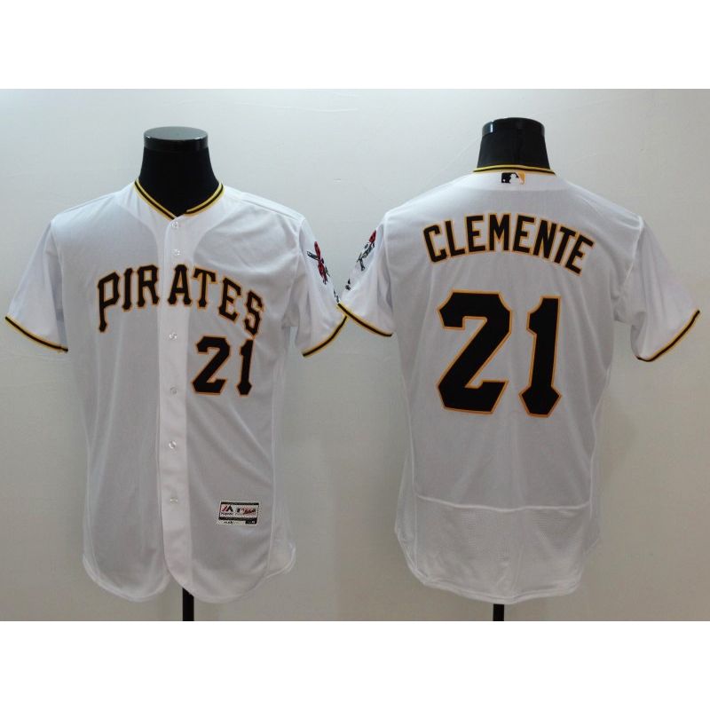 Cheap Roberto Clemente Pirates Jersey From China 2016 FlexBase White #21 In Men Women Youth Size
