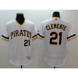 Cheap Roberto Clemente Pirates Jersey From China 2016 FlexBase White V-neck #21 In Men Women Youth Size