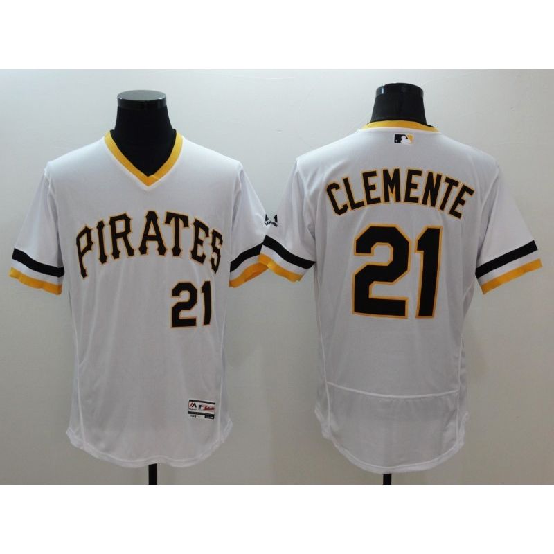 Cheap Roberto Clemente Pirates Jersey From China 2016 FlexBase White V-neck #21 In Men Women Youth Size Cheap Roberto Clemente Pirates Jersey From China 2016 FlexBase White V-neck #21 In Men Women Youth Size