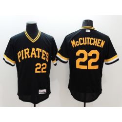 Cheap Andrew McCutchen Pirates Jersey From China 2016 FlexBase Black V-neck #22 In Men Women Youth Size