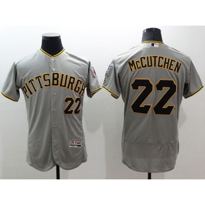 Cheap Andrew McCutchen Pirates Jersey From China 2016 FlexBase Grey #22 In Men Women Youth Size