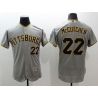 Cheap Andrew McCutchen Pirates Jersey From China 2016 FlexBase Grey #22 In Men Women Youth Size