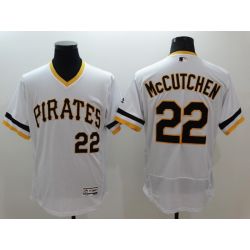 Cheap Andrew McCutchen Pirates Jersey From China 2016 FlexBase White V-neck #22 In Men Women Youth Size