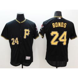 Cheap Barry Bonds Pirates Jersey From China 2016 FlexBase Black #24 In Men Women Youth Size