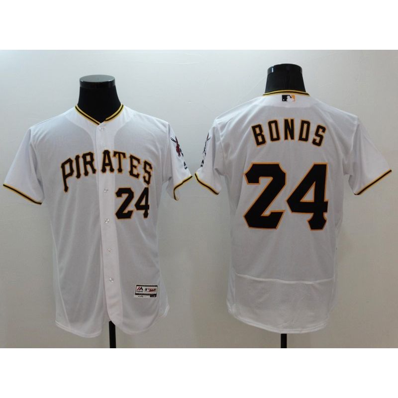 Cheap Barry Bonds Pirates Jersey From China 2016 FlexBase White #24 In Men Women Youth Size