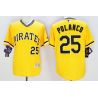 Cheap Gregory Polanco Pirates Jersey From China 2016 FlexBase Yellow #25 In Men Women Youth Size
