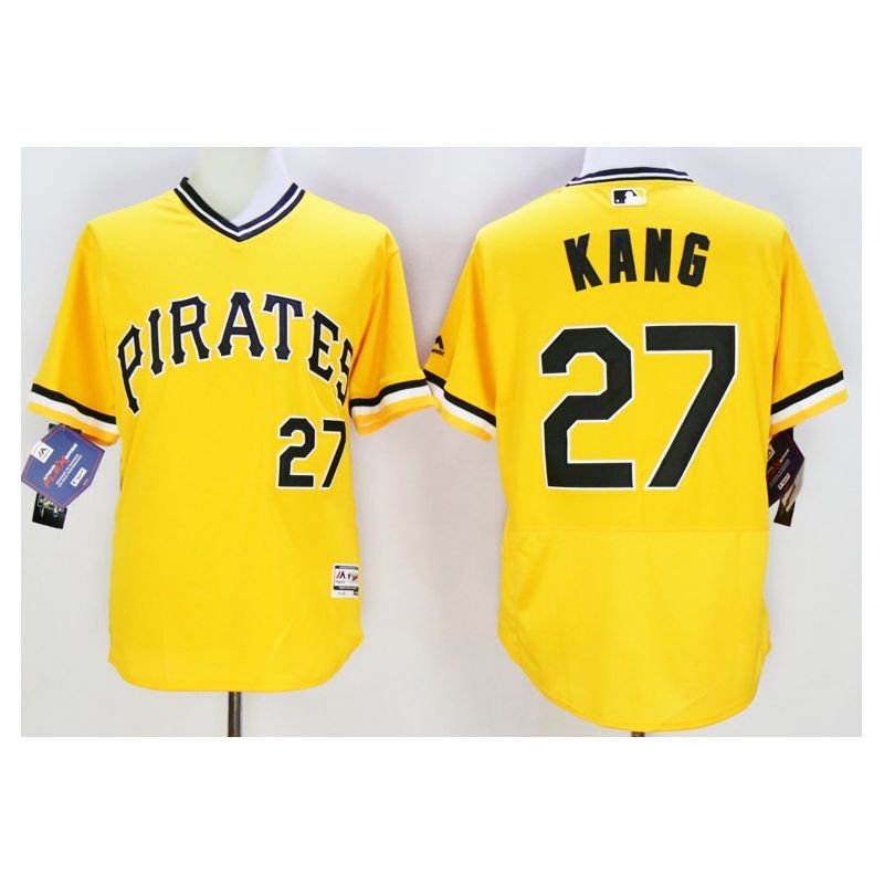 Cheap Jung-ho Kang Pirates Jersey From China 2016 FlexBase Yellow #27 In Men Women Youth Size Cheap Jung-ho Kang Pirates Jersey From China 2016 FlexBase Yellow #27 In Men Women Youth Size