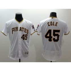Cheap Gerrit Cole Pirates Jersey From China 2016 FlexBase White #45 In Men Women Youth Size