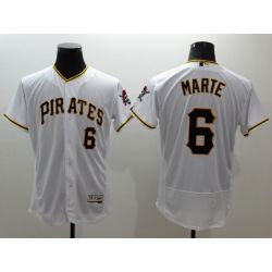 Cheap Starling Marte Pirates Jersey From China 2016 FlexBase White #6 In Men Women Youth Size