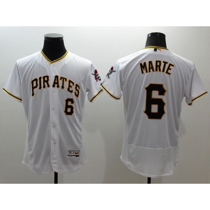 Cheap Starling Marte Pirates Jersey From China 2016 FlexBase White #6 In Men Women Youth Size Cheap Starling Marte Pirates Jersey From China 2016 FlexBase White #6 In Men Women Youth Size