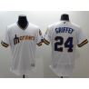 Cheap Ken Griffey Jr Mariners Jersey From China 2016 FlexBase White V-neck #24 In Men Women Youth Size