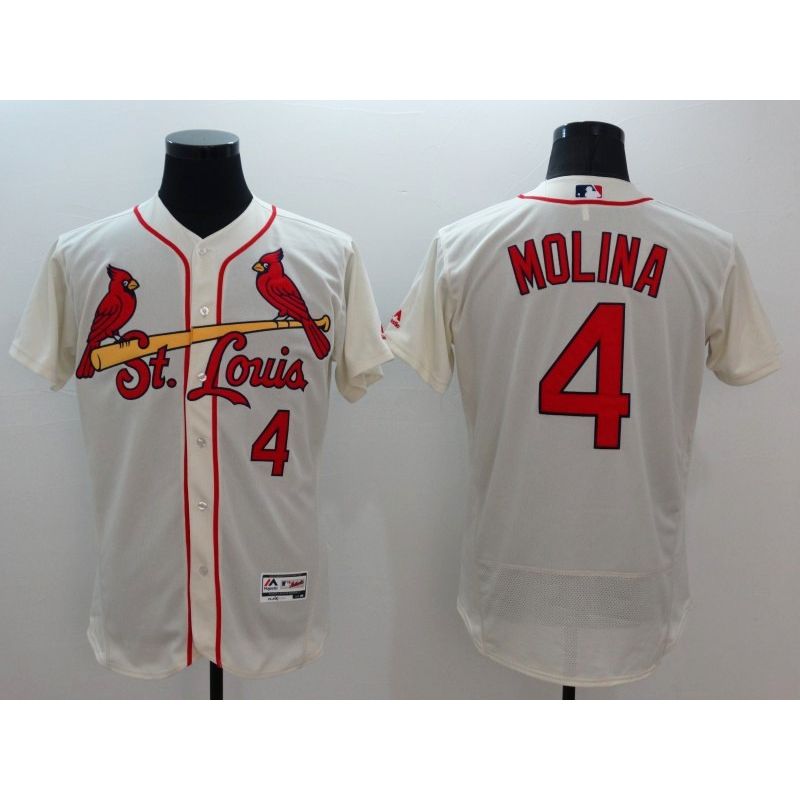 Cheap Yadier Molina Cardinals Jersey From China 2016 FlexBase Cream #4 In Men Women Youth Size Cheap Yadier Molina Cardinals Jersey From China 2016 FlexBase Cream #4 In Men Women Youth Size