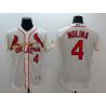Cheap Yadier Molina Cardinals Jersey From China 2016 FlexBase Cream #4 In Men Women Youth Size