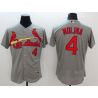 Cheap Yadier Molina Cardinals Jersey From China 2016 FlexBase Grey #4 In Men Women Youth Size