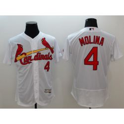 Cheap Yadier Molina Cardinals Jersey From China 2016 FlexBase White #4 In Men Women Youth Size