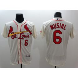 Cheap Stan Musial Cardinals Jersey From China 2016 FlexBase Cream #6 In Men Women Youth Size