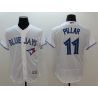 Cheap Kevin Pillar Blue Jays Jersey From China 2016 FlexBase White #11 In Men Women Youth Size