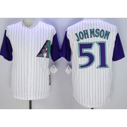 Cheap Randy Johnson Diamondbacks Jersey From China White Hall of fame #51 In Men Women Youth Size