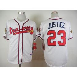 Cheap David Justice Braves Jersey From China White #23 In Men Women Youth Size