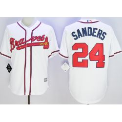 Cheap Deion Sanders Braves Jersey From China White #24 In Men Women Youth Size