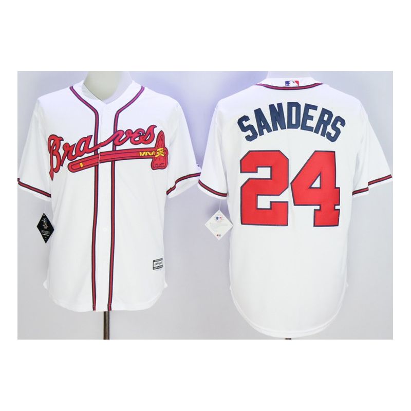 Cheap Deion Sanders Braves Jersey From China White #24 In Men Women Youth Size