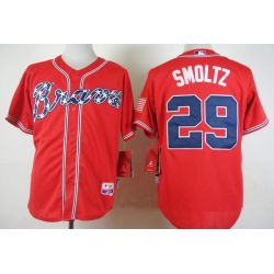 Cheap John Smoltz Braves Jersey From China Red #29 In Men Women Youth Size