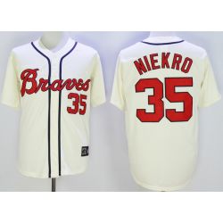 Cheap Phil Niekro Braves Jersey From China Cream #35 In Men Women Youth Size