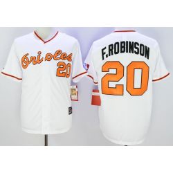 Cheap Frank Robinson Orioles Jersey From China White throwback #20 In Men Women Youth Size
