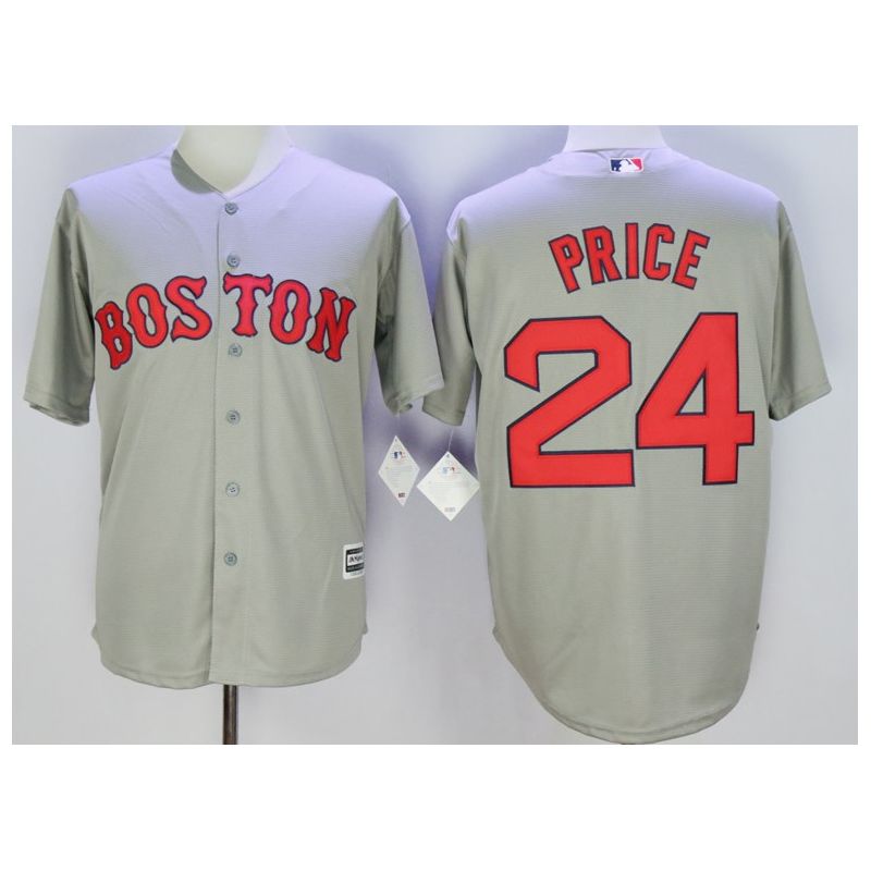 Cheap David Price Red Sox Jersey From China Gray #24 In Men Women Youth Size