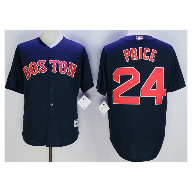 Cheap David Price Red Sox Jersey From China Navy #24 In Men Women Youth Size