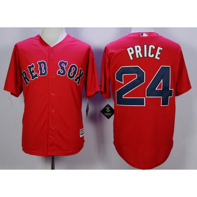 Cheap David Price Red Sox Jersey From China Red #24 In Men Women Youth Size