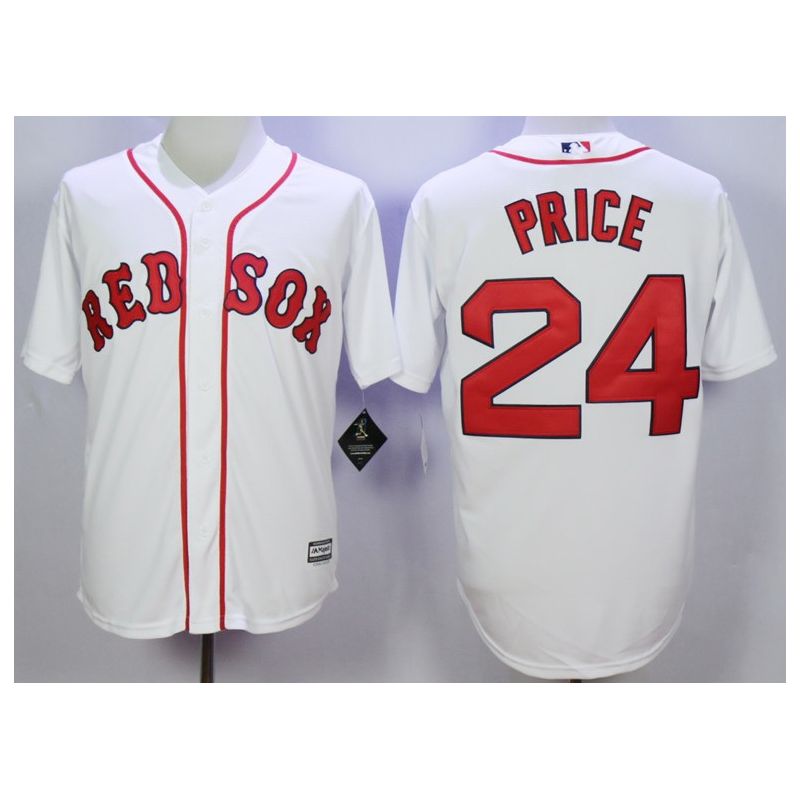 Cheap David Price Red Sox Jersey From China White #24 In Men Women Youth Size