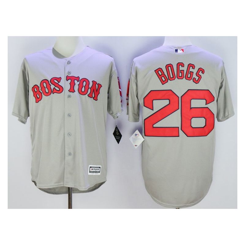 Cheap Wade Boggs Red Sox Jersey From China HEMP Grey #26 In Men Women Youth Size