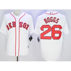 Cheap Wade Boggs Red Sox Jersey From China White #26 In Men Women Youth Size