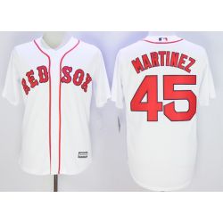 Cheap Pedro Martinez Red Sox Jersey From China White 2016 #45 In Men Women Youth Size