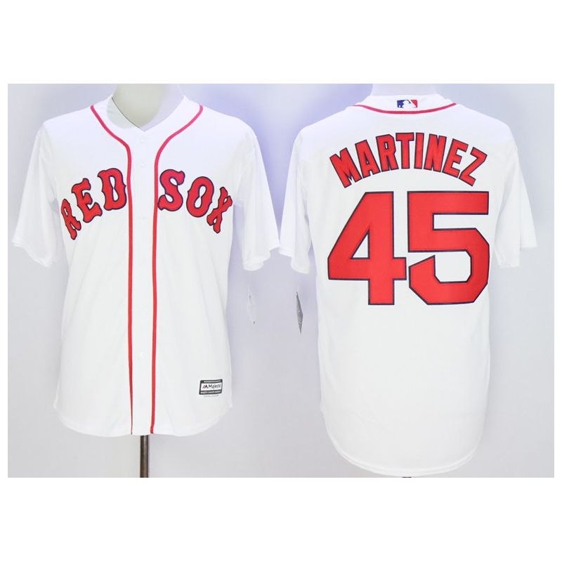 Cheap Pedro Martinez Red Sox Jersey From China White 2016 #45 In Men Women Youth Size