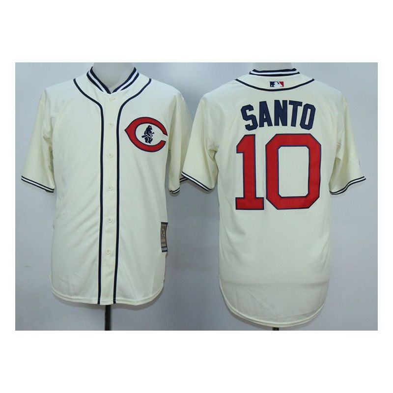 Cheap Ron Santo Cubs Jersey From China Cream 1929 turn back the clock #10 In Men Women Youth Size