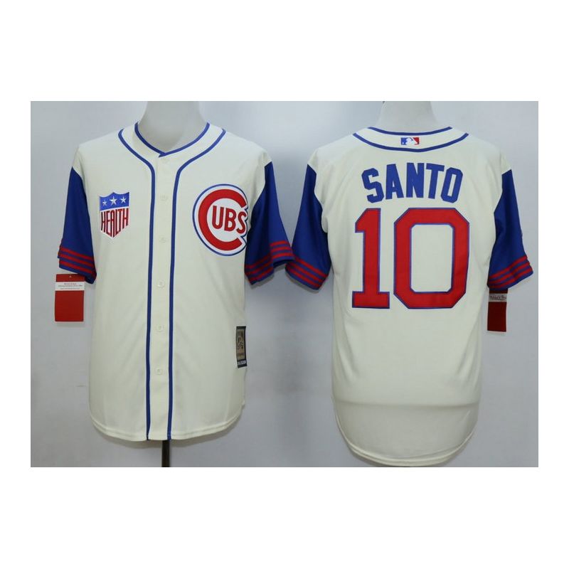 Cheap Ron Santo Cubs Jersey From China Cream 1942 Turn Back the Clock #10 In Men Women Youth Size