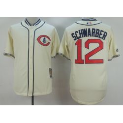 Cheap Kyle Schwarber Cubs Jersey From China Cream 1929 turn back the clock #12 In Men Women Youth Size