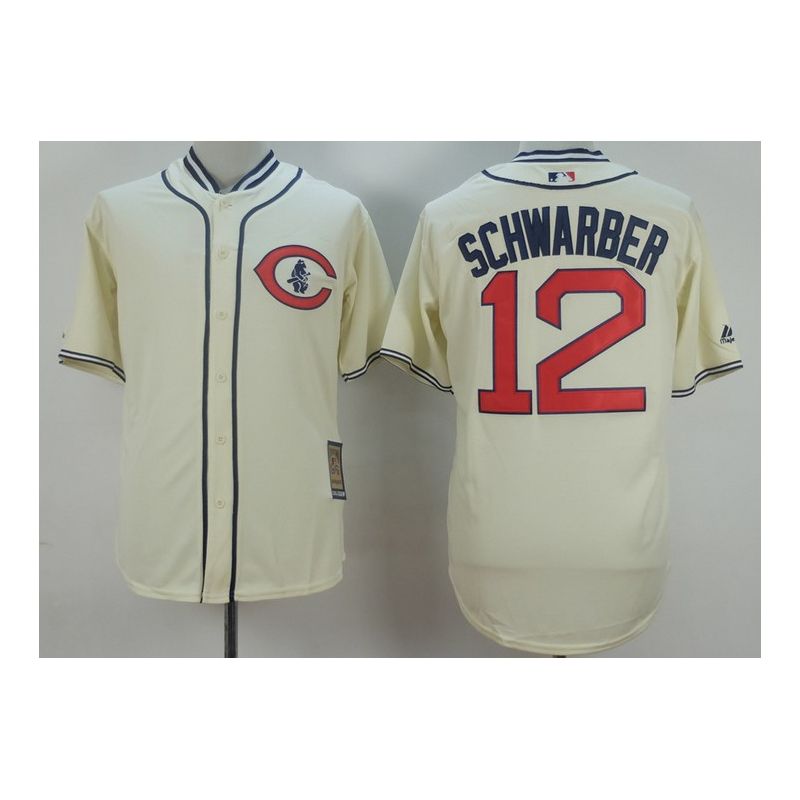 Cheap Kyle Schwarber Cubs Jersey From China Cream 1929 turn back the clock #12 In Men Women Youth Size