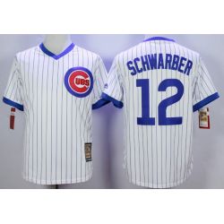 Cheap Kyle Schwarber Cubs Jersey From China White throwback #12 In Men Women Youth Size