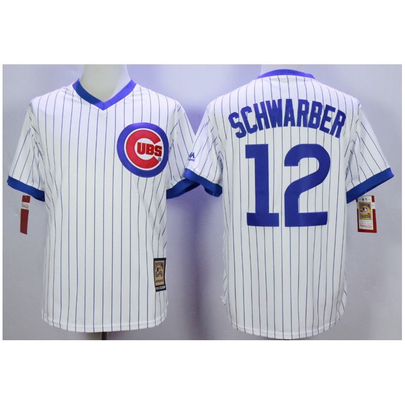 Cheap Kyle Schwarber Cubs Jersey From China White throwback #12 In Men Women Youth Size