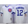 Cheap Kyle Schwarber Cubs Jersey From China White throwback #12 In Men Women Youth Size