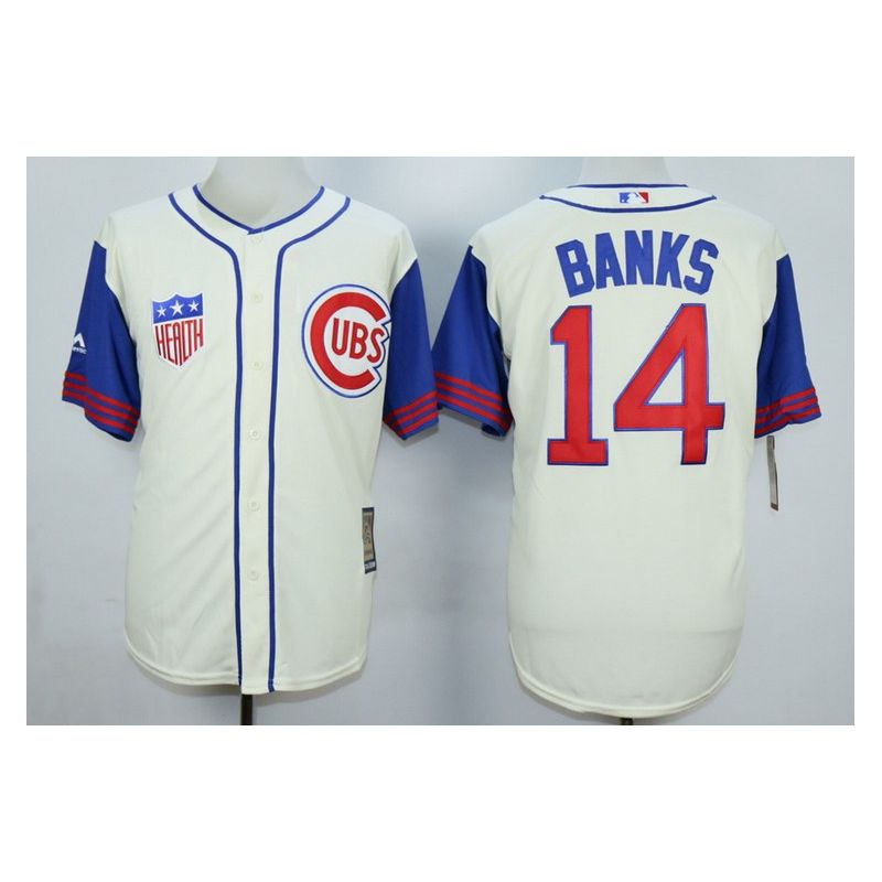 Cheap Ernie Banks Cubs Jersey From China Cream 1942 Turn Back the Clock #14 In Men Women Youth Size