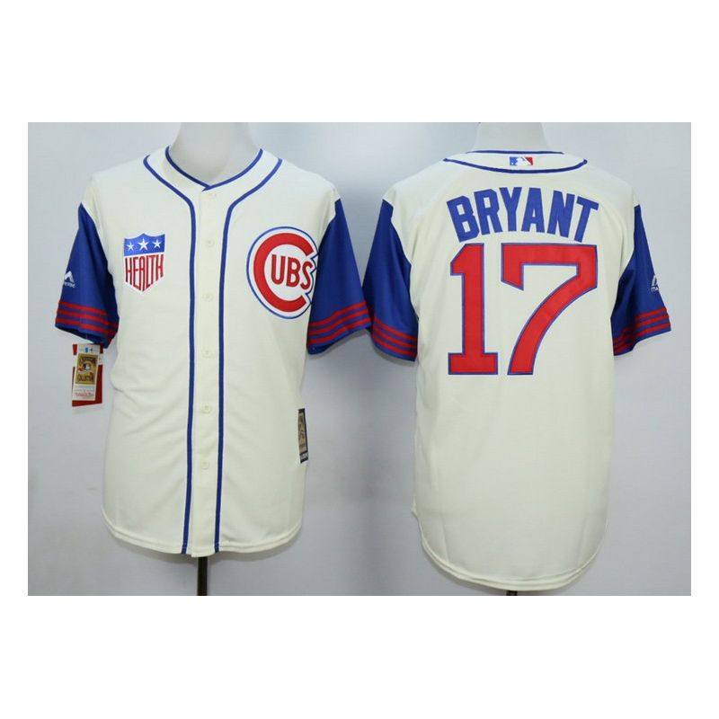 Cheap Kris Bryant Cubs Jersey From China Cream 1942 Turn Back the Clock #17 In Men Women Youth Size