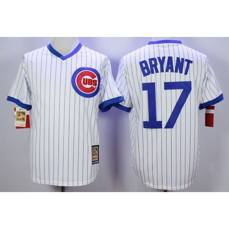 Cheap Kris Bryant Cubs Jersey From China White throwback #17 In Men Women Youth Size