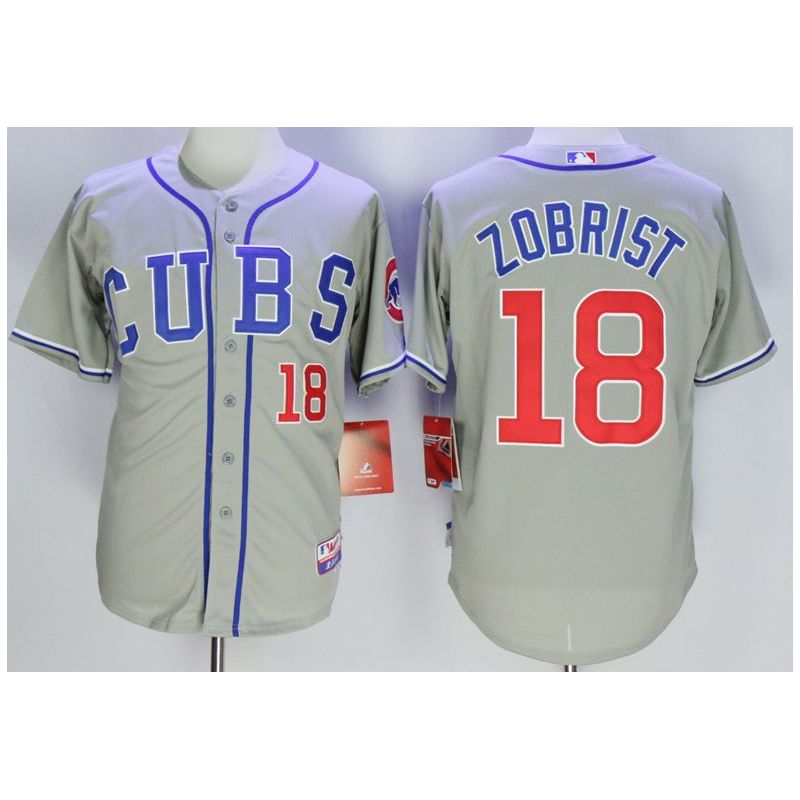 Cheap Ben Zobrist Cubs Jersey From China Grey #18 In Men Women Youth Size